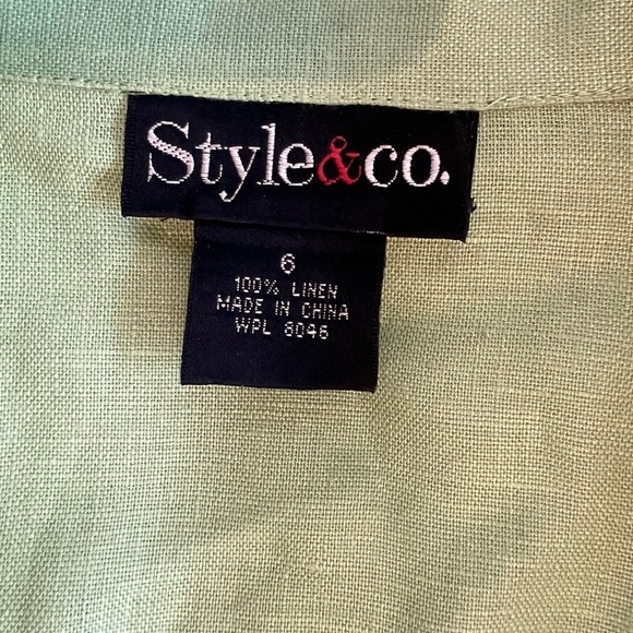 Women's Light Green Button Down Shirt - Picture 3 of 3